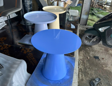 Bàn trà tròn chân trụ 